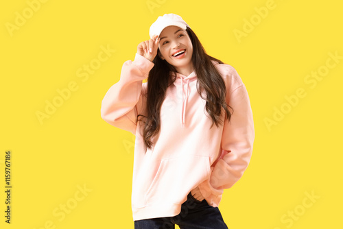 Beautiful young woman in wh...