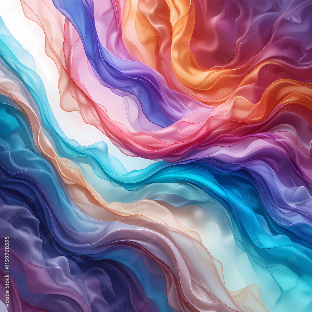 A captivating abstract wallpaper featuring cascading ribbons of color that flow diagonally across the image, dynamic waves, energetic design, tranquil aesthetics, semi-transparent colors, harmonious A captivating abstract wallpaper featuring cascading ribbons of color that flow diagonally across the image, dynamic waves, energetic design, tranquil aesthetics, semi-transparent colors, harmonious