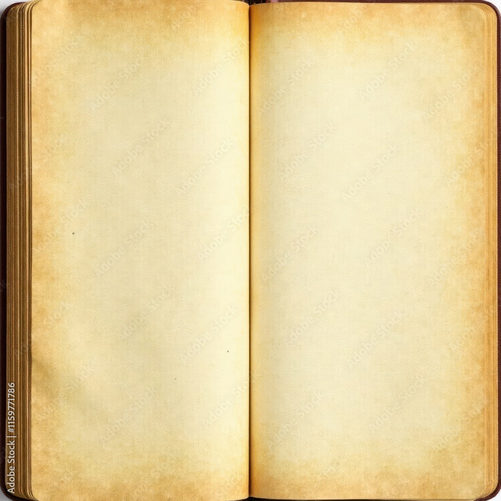 Distressed old book pages with yellowed paper texture and subtle tears, parchment, retro, worn Distressed old book pages with yellowed paper texture and subtle tears, parchment, retro, worn
