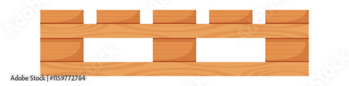 Wooden pallet for freight transportation