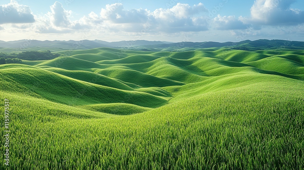 Rolling Green Hills Under a Cloudy Sky Rolling Green Hills Under a Cloudy Sky