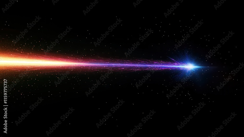 Bright Cosmic Streak in Deep Space, Colorful Light Trail, Shooting Star Effect, Futuristic Energy Burst, Astronomical Phenomenon, Sci-Fi Concept Art, Vibrant Space Scene Bright Cosmic Streak in Deep Space, Colorful Light Trail, Shooting Star Effect, Futuristic Energy Burst, Astronomical Phenomenon, Sci-Fi Concept Art, Vibrant Space Scene