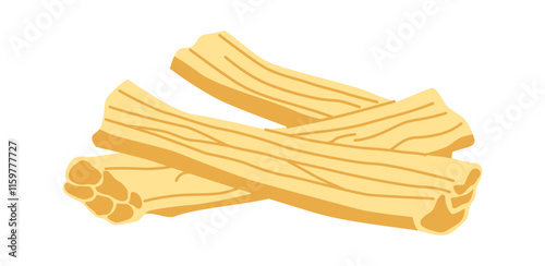 Soybean skin slices vector illustration