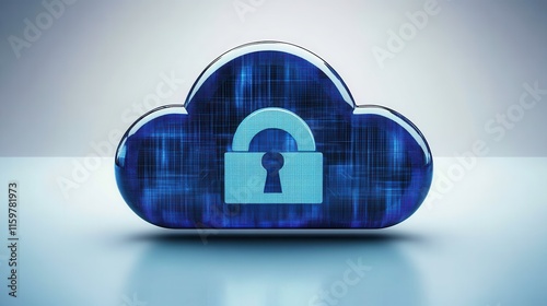 Secure Cloud Computing Concept with Bright Background