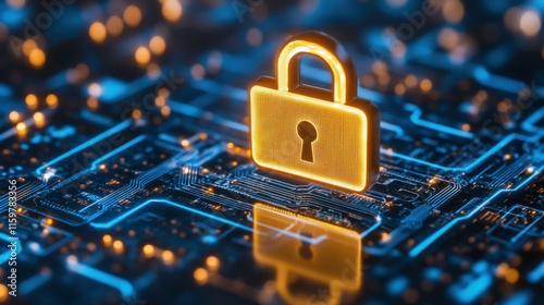 Secure Technology Concept with Soft Light and Clean Background