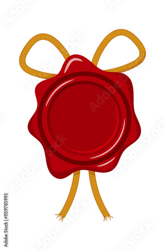 Wax stamp with thread