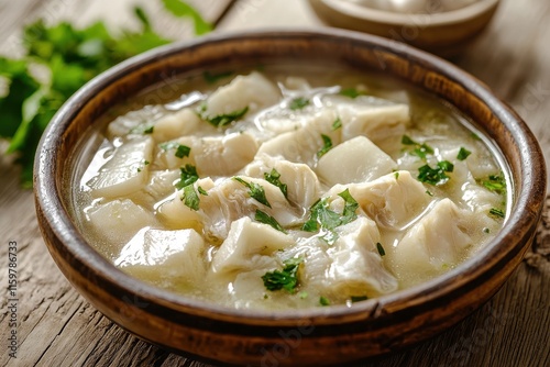 Wallpaper Mural Bowl of tripe soup known as mondongo a traditional Colombian dish served on light wood also referred to as callos guatita tripa mishque pancita or menudo Torontodigital.ca