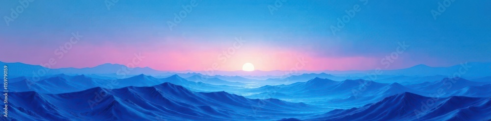 Abstract blue landscape, gradient sky to deep ocean hues, digital, spiritual, subtle Abstract blue landscape, gradient sky to deep ocean hues, digital, spiritual, subtle