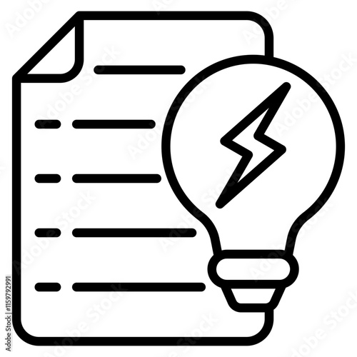 Content Idea Icon Element For Design