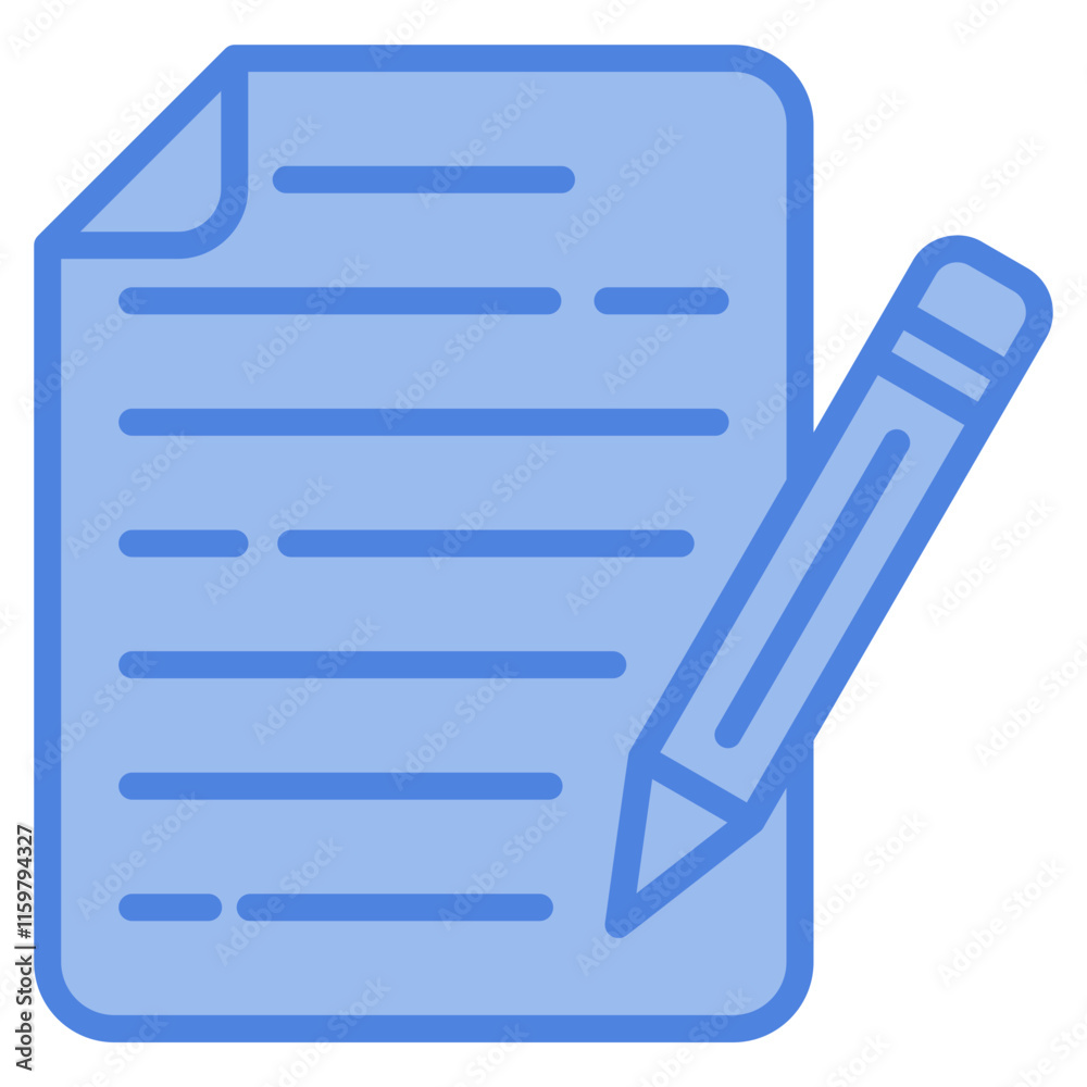 Writing Article Icon Element For Design