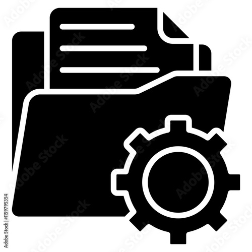 Document Management Icon Element For Design