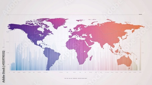 Global GDP trends over time. Featuring a world map with GDP changes from 2000 to 2025