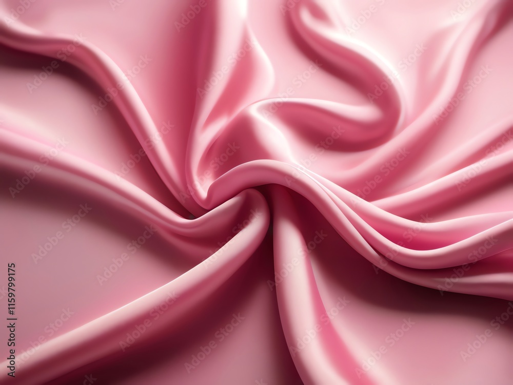 Fototapeta premium Elegant Pink Silk Drapery: A Textured Symphony of Softness and Light