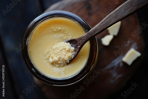 coffee with blended butter and coconut oil photo