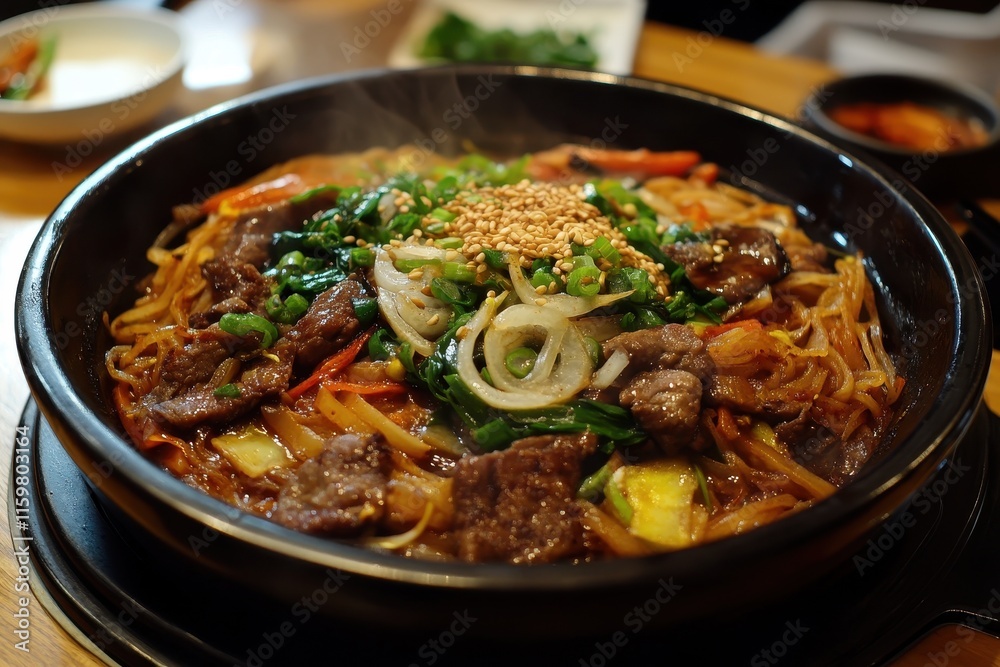Delicious Korean stir fried noodles