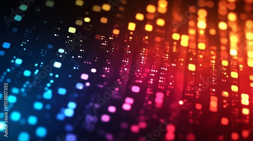 Colorful abstract patterns of light creating a vibrant digital backdrop