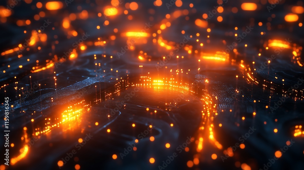 Fototapeta premium Advanced Cybersecurity Network Visualization