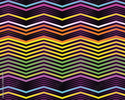 Brush stroke chevron zig zag seamless pattern.