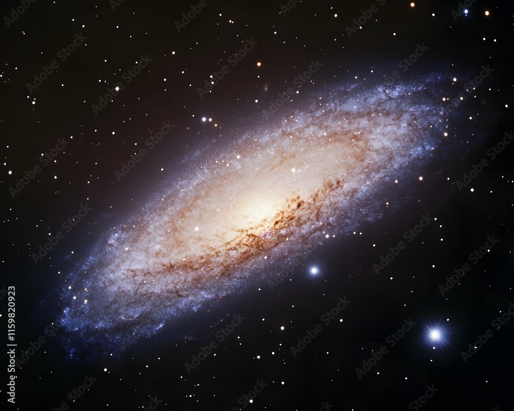Spiral Galaxy NGC 4414 in Deep Space Spiral Galaxy NGC 4414 in Deep Space