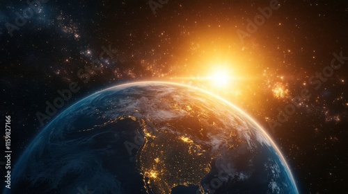 Dynamic Peaceful Earth in Vibrant 3D Style