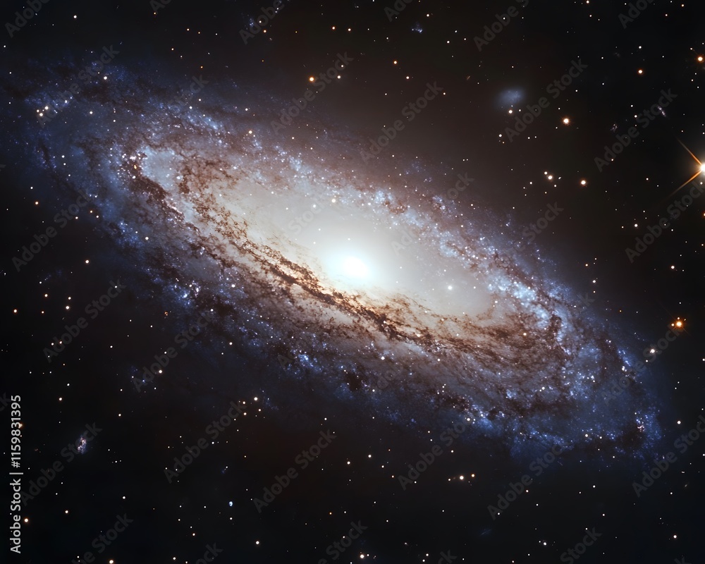 Fototapeta premium Spiral Galaxy NGC 5746 in Space