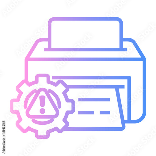 printer Line Gradient Icon