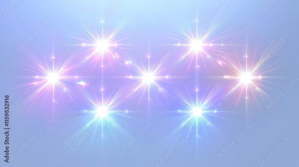 Shining Light Rays Sparkle in Soft Pastel Background with Tints Shining Light Rays Sparkle in Soft Pastel Background with Tints