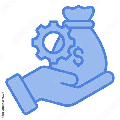 Hand With Money Icon Element For Design