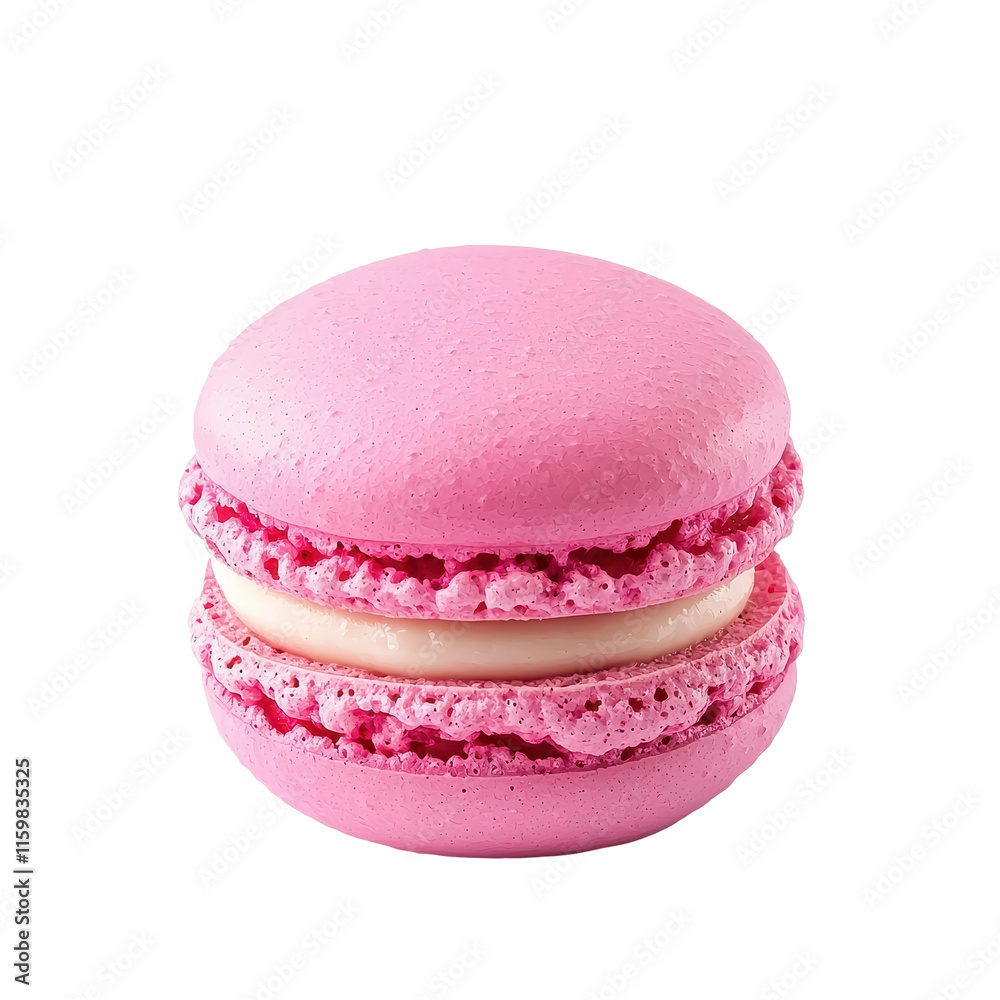 Pink Macaron with Smooth Shell and Creamy Filling Pink Macaron with Smooth Shell and Creamy Filling