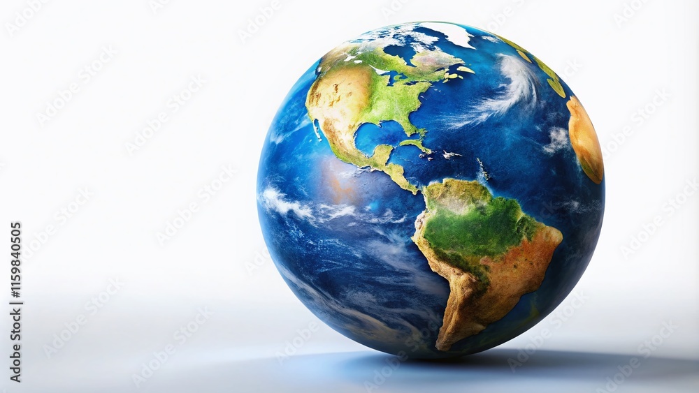 Earth Isolated - Image with Copy Space Earth Isolated - Image with Copy Space
