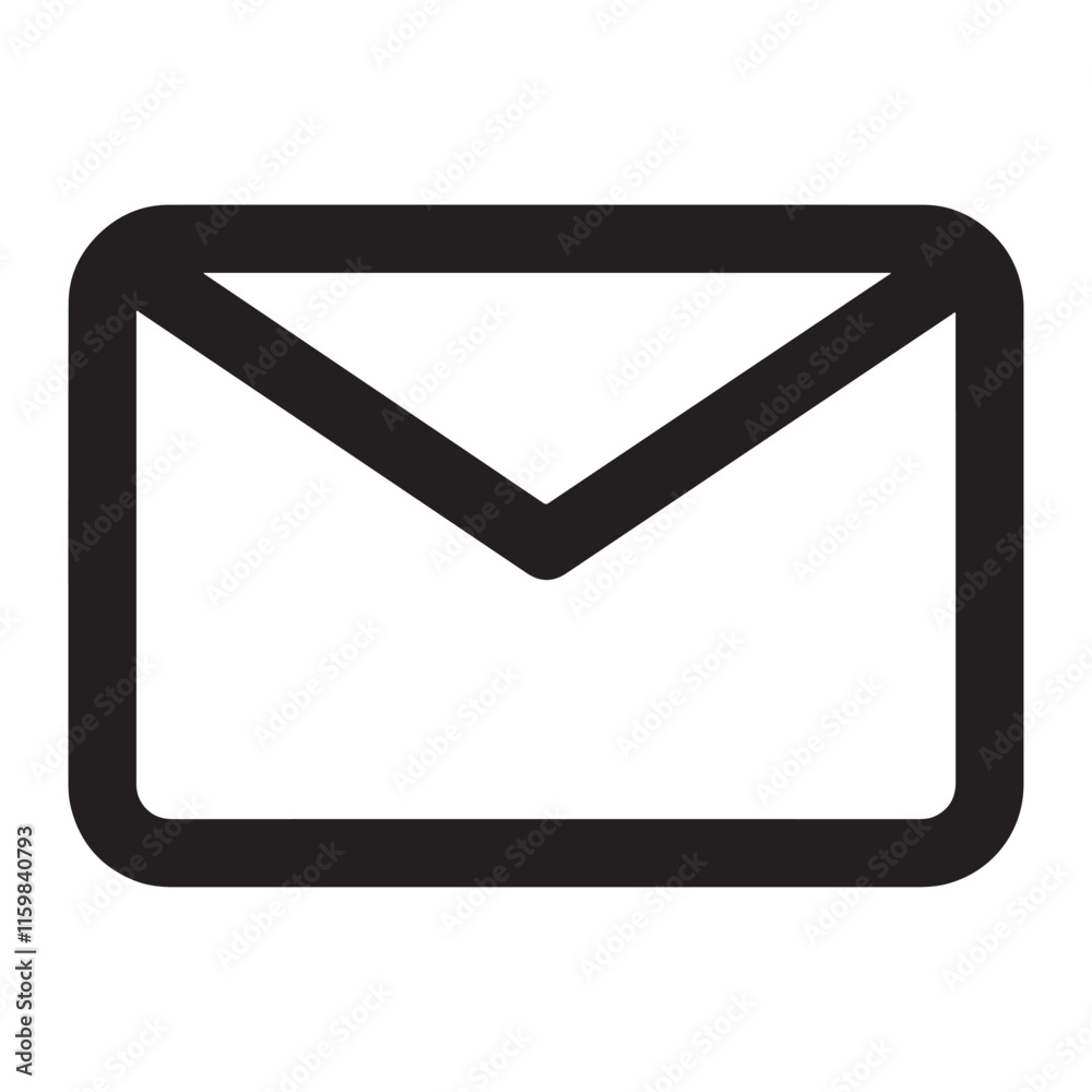 Vector icon for delivery, message, email, black on white background Vector icon for delivery, message, email, black on white background