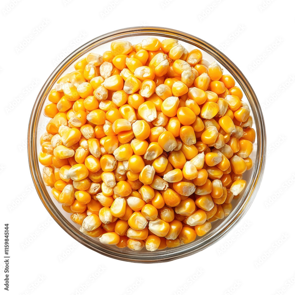 Bright Yellow Corn Kernels in a Bowl Bright Yellow Corn Kernels in a Bowl