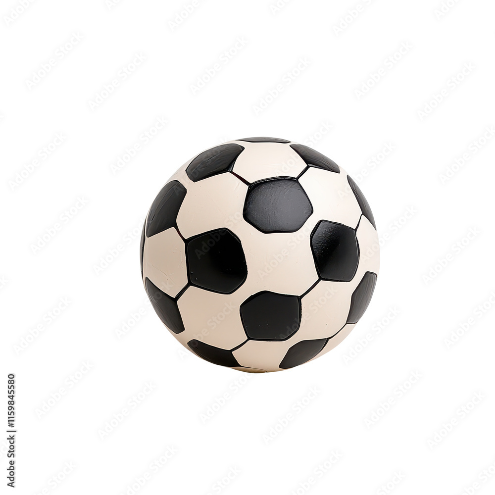Fototapeta premium Black and White Soccer Ball with Unique Pattern Design