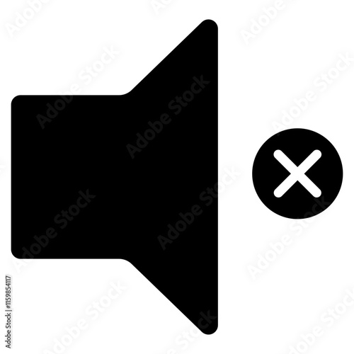 Mute Icon Element For Design