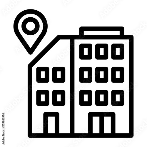 hotel Line Icon