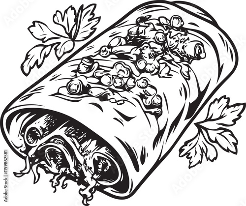 enchiladas mexican food vector