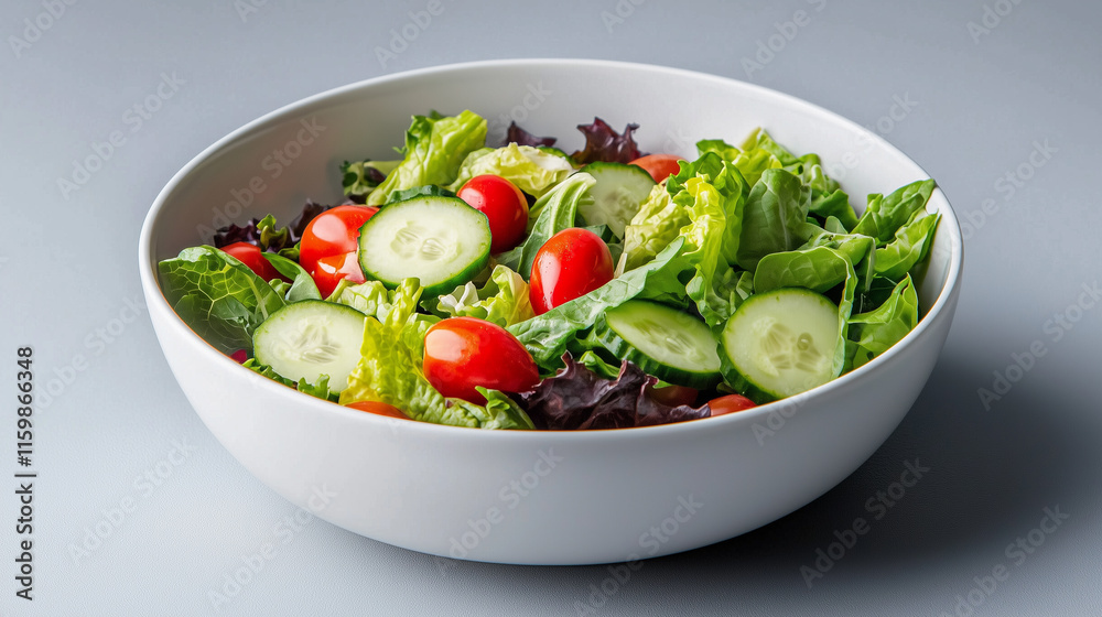 Organic Salad Ingredients in a Bowl Organic Salad Ingredients in a Bowl