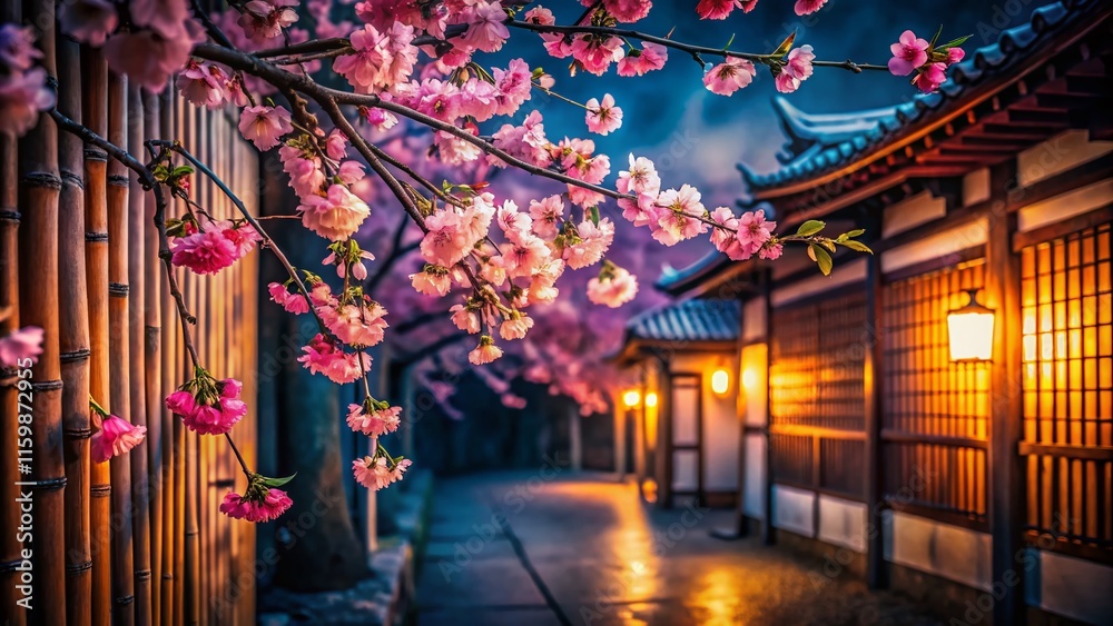 Obraz premium Modern Japanese Low Light Photography, Backgrounds, Art