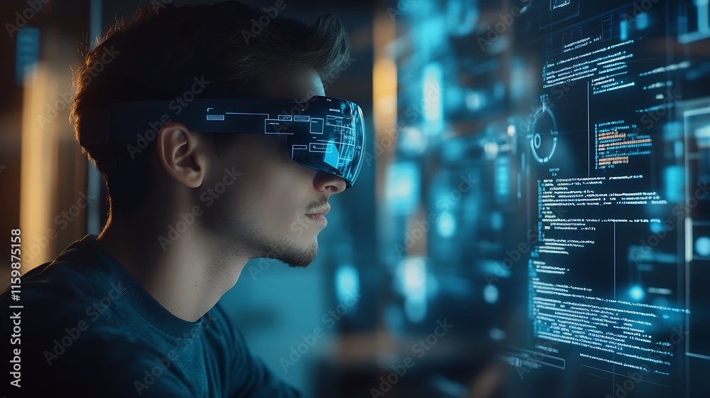 Futuristic Programmer: Immersive Tech Experience Futuristic Programmer: Immersive Tech Experience