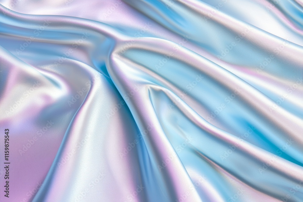 Obraz premium Blue and purple fabric with a shiny, metallic texture