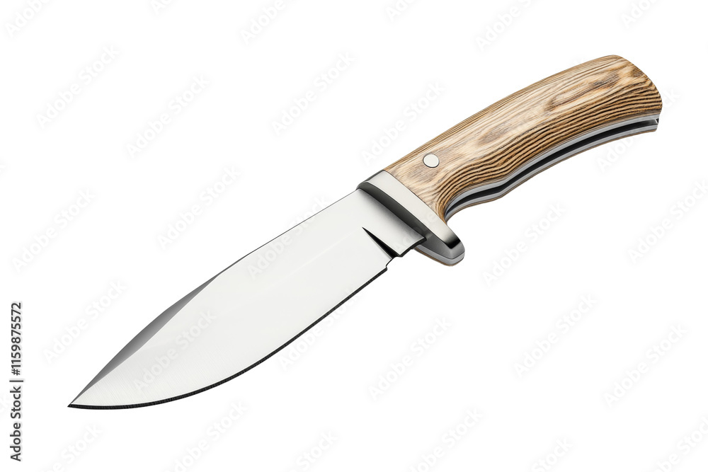 A knife with a wooden handle and a silver blade A knife with a wooden handle and a silver blade