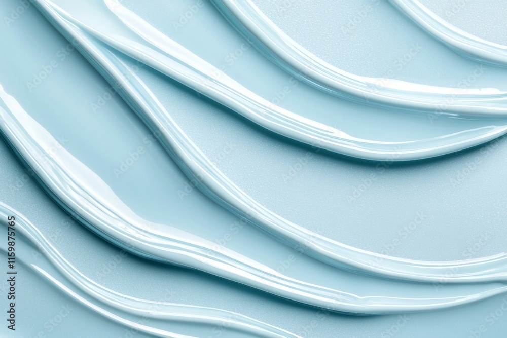 Obraz premium Blue and white color scheme with a smooth, wavy texture