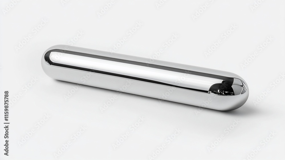 Polished chrome cylinder on white background. Polished chrome cylinder on white background.