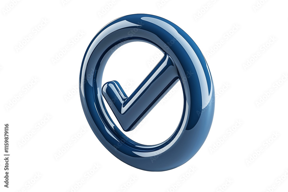 A blue check mark with a white background A blue check mark with a white background
