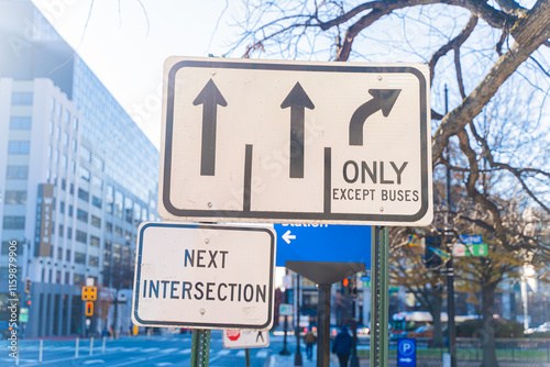 street sign in the city