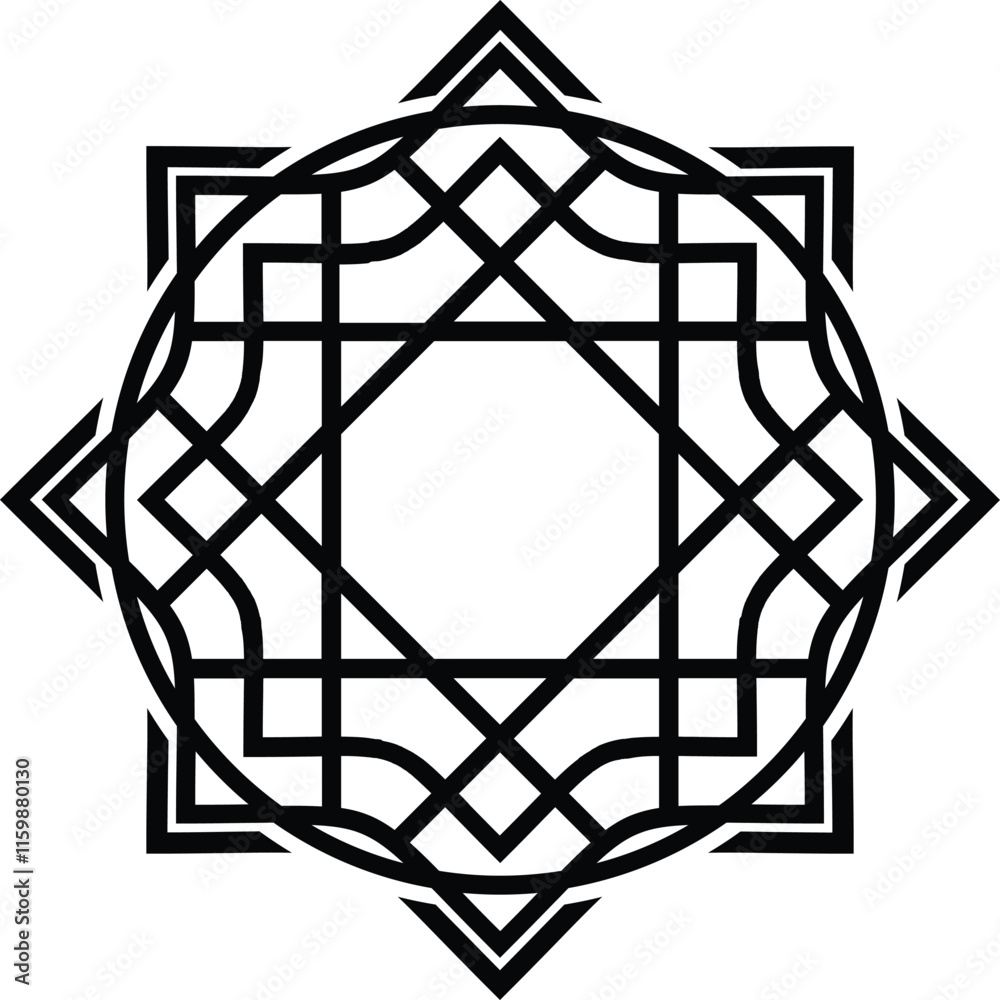 mandala a black circular vector illustration with concentric rings containing geometric patterns mandala a black circular vector illustration with concentric rings containing geometric patterns