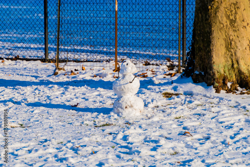 snow man in central park New york