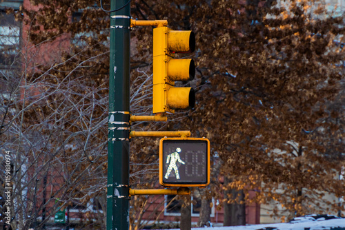 railroad crossing sign in New York City photo