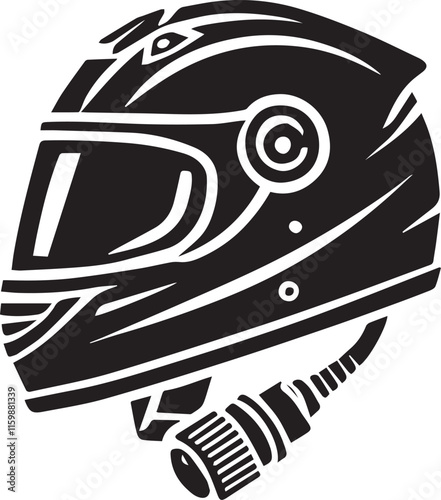 black motorcycle helmet vector, motorcycle helmet vector illustration, motorcycle helmet silhouette vector black and white