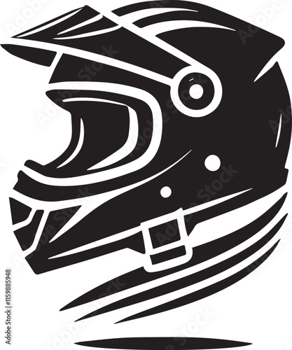 black motorcycle helmet vector, motorcycle helmet vector illustration, motorcycle helmet silhouette vector black and white